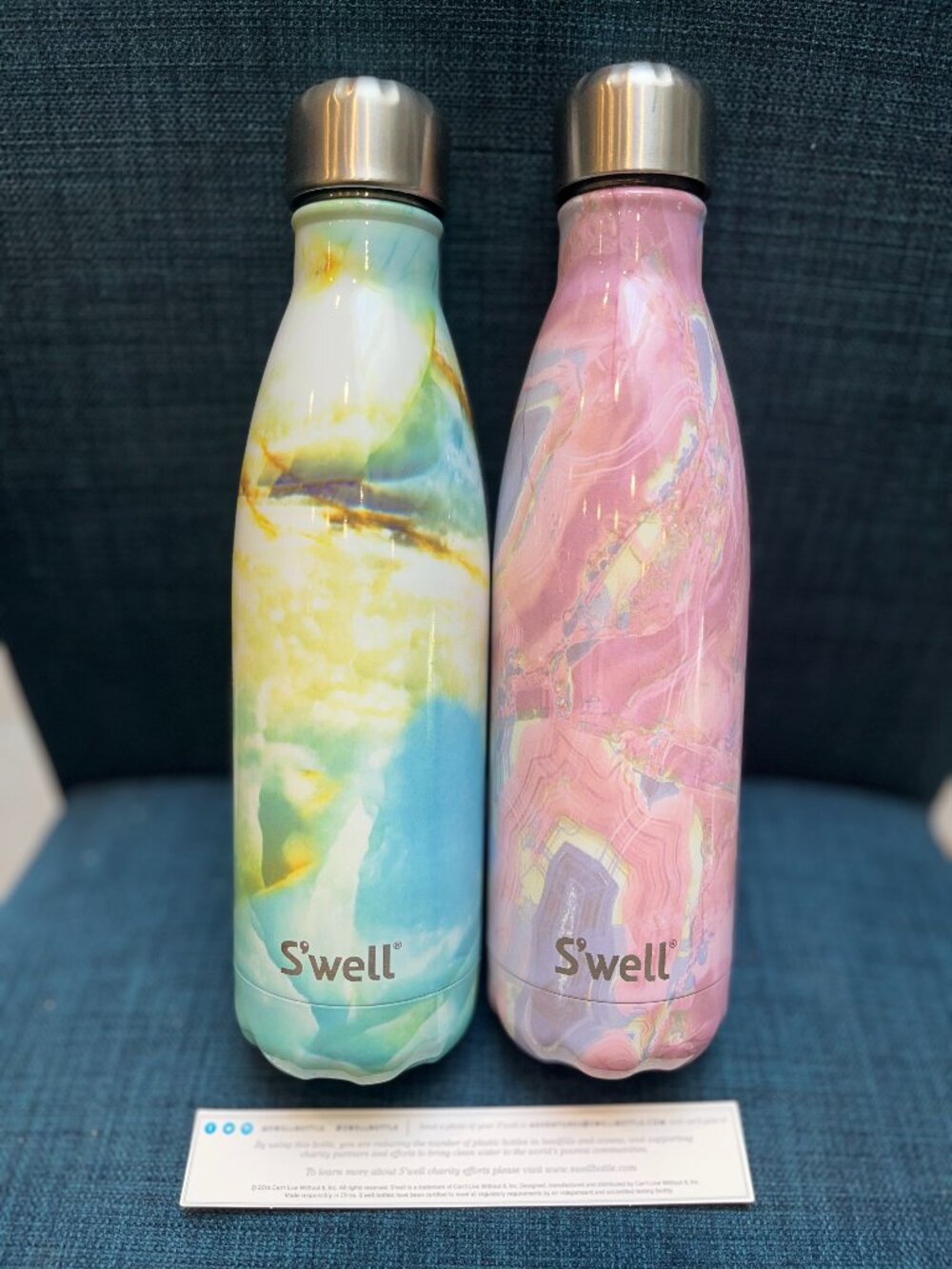S'well Insulated Marbled water bottles / pair